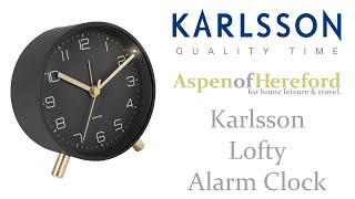 Karlsson Lofty Metal Alarm Clock  Aspen of Hereford [upl. by Madel]