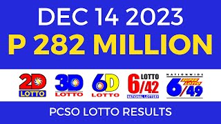 Lotto Result December 14 2023 9pm PCSO [upl. by Sigvard373]