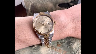 希少10ポイントダイヤロレックスゴールドデイトジャストRef16013ROLEX DATEJUSTヴィンテージロレックス  10point diamondvintage rolex [upl. by Anaehs959]