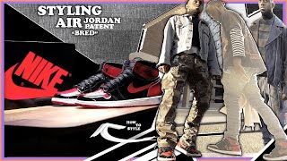 Air Jordan 1 quotBREDquot Patent Leather IS IT BETTER THAN OG RETRO \ HOW TO STYLE PATENT BRED 1 ON FEET [upl. by Drummond]