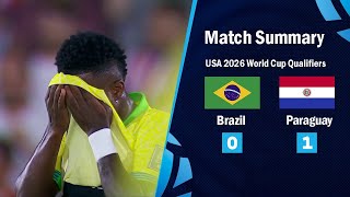 USA 2026 World Cup Qualifiers Paraguay’s Stunning 10 Victory Over Brazil [upl. by Daniella334]