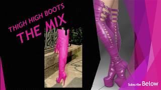 Thigh High Boots Over The Knee High Heel Boots [upl. by Daggna]