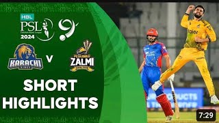 Short Highlights  Karachi Kings vs Peshawar Zalmi  Match 29 HBL PSL 9 hblpsl9 [upl. by Nad839]