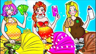 🐾paper dolls🐾 Pregnant Mother and Daughter Talented  Rapunzel Compilation 놀이 종이 [upl. by Rosamond]