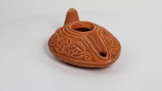 Herodian Biblical clay oil lamp Handmade and Decorated like in Jesus’ time in Jerusalem A Faith Gift [upl. by Aicatsan]