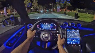 2022 MercedesBenz C300 4Matic POV Night Drive 3D AudioASMR [upl. by Herman]