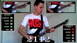 Rush  2112 Overture amp The Temples of Syrinx guitar cover [upl. by Ahsienad805]