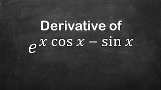 How to find derivative of excos x  sin x  Derivative of Exponential Functions [upl. by Hermia655]