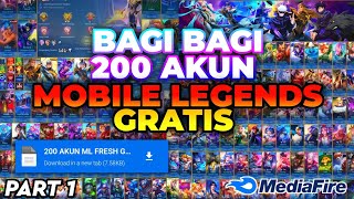 BAGI BAGI 200 AKUN ML SULTAN GRATIS  SKYMAXX PART 1 [upl. by Waylin574]