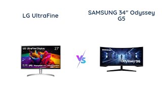 🖥️ LG UltraFine UHD 27Inch vs Samsung 34quot Odyssey G5 🎮 [upl. by Aylmer40]