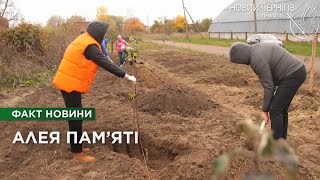 У яблуневому саду Чернігівської політехніки висадили Алею пам’яті [upl. by Itsrik]