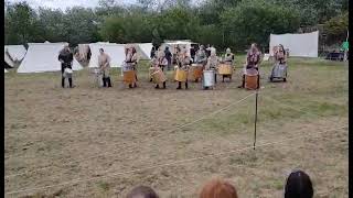 The Wirral Drummers at the Wirral Viking Festival Leasowe Castle 2526 May 2024 [upl. by Toolis767]