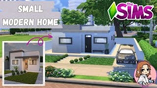 Recreating a small modern home from Pinterest  Sims 4  Speed Build  No CC [upl. by Fin]