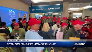 Southeast Honor Flight marks 50th flight bringing veterans to war memorials in Washington DC [upl. by Caesar]