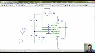 Monostable Multivibrator using 555 timer in Pspice [upl. by Mikey]