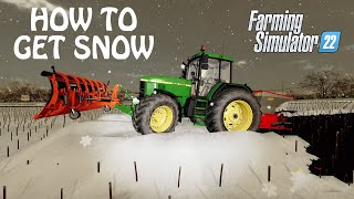 HOW TO GET SNOW in Farming Simulator 2022  USING THE SEASONS IN FS22  PS4  PS5  Xbox One [upl. by Caylor]