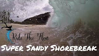 Super Sandy SHOREBREAK BarrelsBodyboarding POV  Ride The Flow [upl. by Snowber]