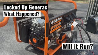 Seized Generac Generator  Will It Run and Make Power [upl. by Morgun]