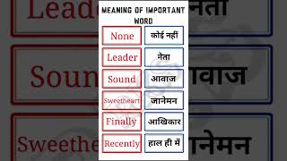 None कोई नहीं  Daily use English word meaning  RKS  2024 [upl. by Catt]