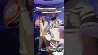 Jaron Ennis BOSS ENTRANCE vs Karen Chukhadzhian [upl. by Cicenia512]