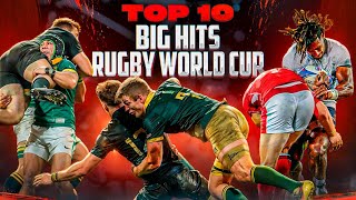 Brutal Hits From Rugby World Cup 2023  Top 10 amp Bonus Hits [upl. by Morten]