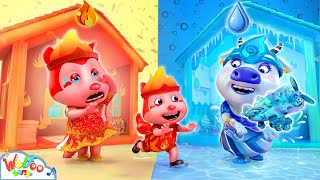 Baby Fire Switched Family  Water and Fire Family Song  Imagine Baby Songs  Wolfoo Kids Songs [upl. by Armil]