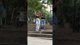 My first time dancing in a public place🙊 Janhavi amp Vanya🩵 latoo dance shorts [upl. by Anaya]