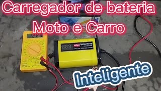 Carregador de bateria 🔋 Moto e Carro carregador bateria [upl. by Eednus]