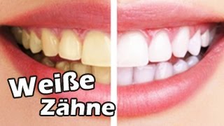 ▶︎ Weiße Zähne  Hausmittel Zahnpeeling gegen gelbe Zähne [upl. by Roselin]