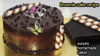 Brownie cake  chocolate Brownie recipe  cakey Brownie recipe  tamil  fudgy Brownie  homemade [upl. by Yeniffit]