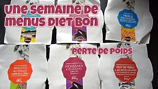 Une semaine de menus DietBon I Rééquilibrage alimentaire I Perte de poids [upl. by Stephine450]