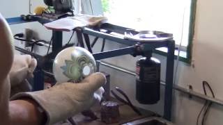 Blowing Glass vase old school glass making Machart Glass Demonstration Art Glass [upl. by Linden929]