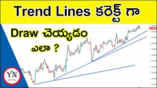 Trend Lines Draw చెయ్యడం ఎలా  How to Draw Trend Lines Telugu  Technical Analysis in Stock Market [upl. by Chemaram]