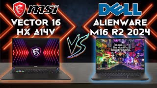 Vector 16 HX A14V vs Alienware m16 R2 2024  Mid Gaming Tech Compare [upl. by Llenaj]