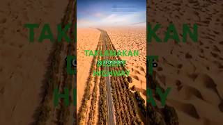 Taklamakan Desert Highway Green Miracledesert china highway ytshorts facts viralvideo [upl. by Neerol549]