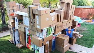 Worlds Biggest Box Fort [upl. by Hueston]