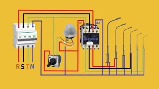 street light wiring in photocell sensor  photocell wiring diagram [upl. by Raimundo]