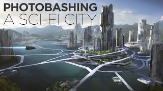 Photobashing and Texturing a SciFi Building in Photoshop  Pluralsight [upl. by Mukul411]