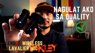 LENSGO MIC  LAVALIER WIRELESS MICROPHONE LWM318C REVIEW  TAGALOG [upl. by Jacquie]