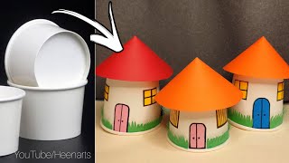 Simple paper Cup House [upl. by Anerol304]