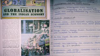 Notes Class 10 Economics Ch4 Globalisation and the Indian Economyupdated notes in discription [upl. by Klarrisa]