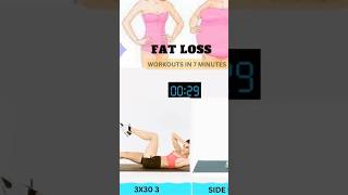 Fat loss workout in 7 minutes 👍 trending yoga workout exercise youtubeshorts shorts [upl. by Niuqram]