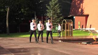 Full Changing of the Guard ceremony the Kremlin Moscow Russia [upl. by Yvel]