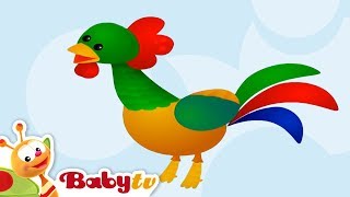 Rooster  Animal Sounds and Names for Kids amp Toddlers  BabyTV [upl. by Mulderig]