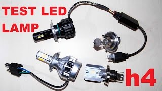 H4 LED vs HALOGEN  in romana Testam becurile led de pe aliexpress [upl. by Janka]