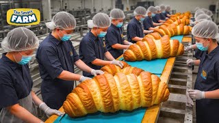 How MILLIONS of Croissants Are Made Fully Automatic Croissants Production Line [upl. by Mellen]