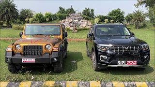 Mahindra Thar LX 4x4 vs Scorpio N Z8 4Xplor ₹368 lakh  Reallife review [upl. by Bride]