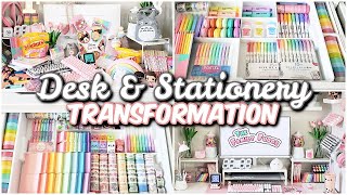 Desk  stationery organization makeover ✨ Work From Home YOUTUBER [upl. by Dielu]