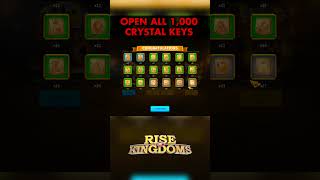 😱 OPEN ALL 1000 CRYSTAL KEYS in Rise of Kingdoms [upl. by Jobey]