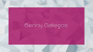 Benny Gallegos  appearance [upl. by Lovel807]